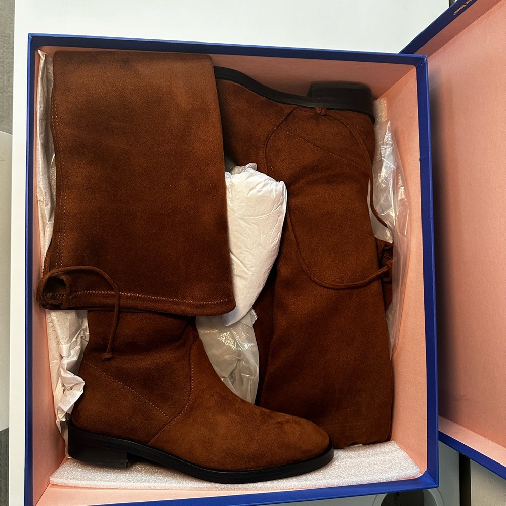 Lowland Bold suede over-the-knee boots